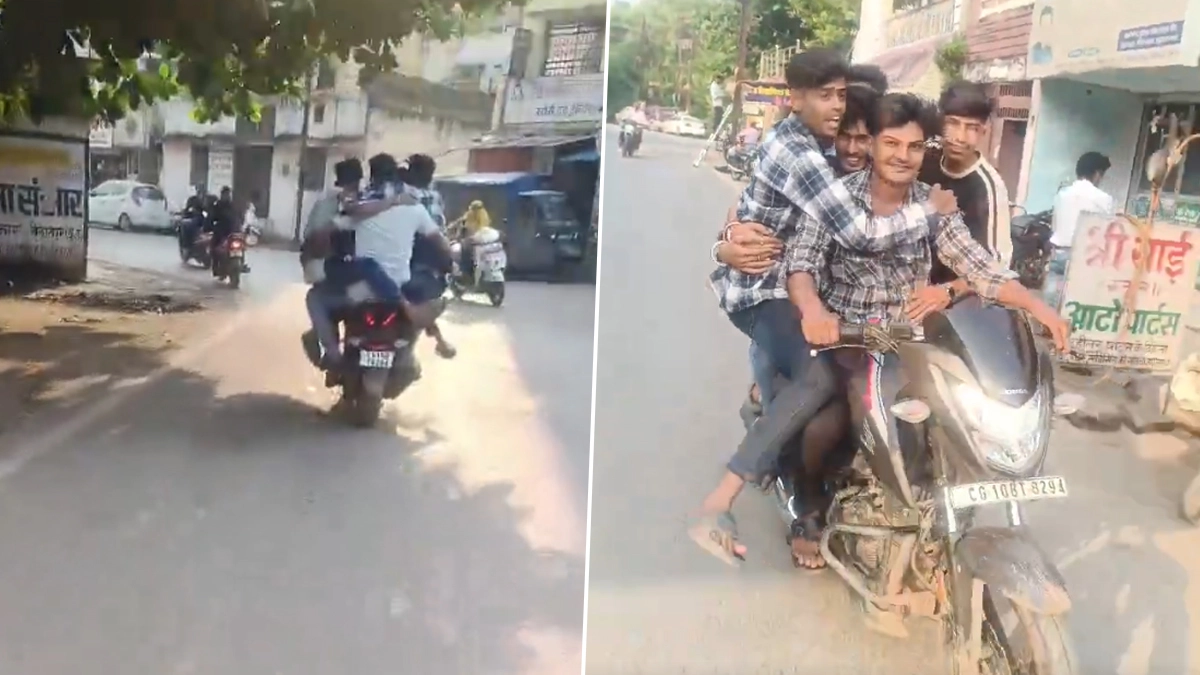 Viral Video: ஆபத்தான முறையில் ஒரே பைக்கில் 5 இளைஞர்கள் சாகசம்.. வைரலாகும் வீடியோ உள்ளே..!