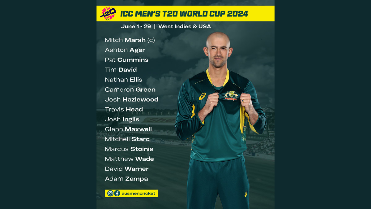 Australia Squad For 2024 T20 World Cup:  டி20 உலகக் கோப்பை கிரிக்கெட் தொடர்.. ஆஸ்திரேலிய அணியில் இடம்பெற்றுள்ள வீரர்கள் யார்?.!