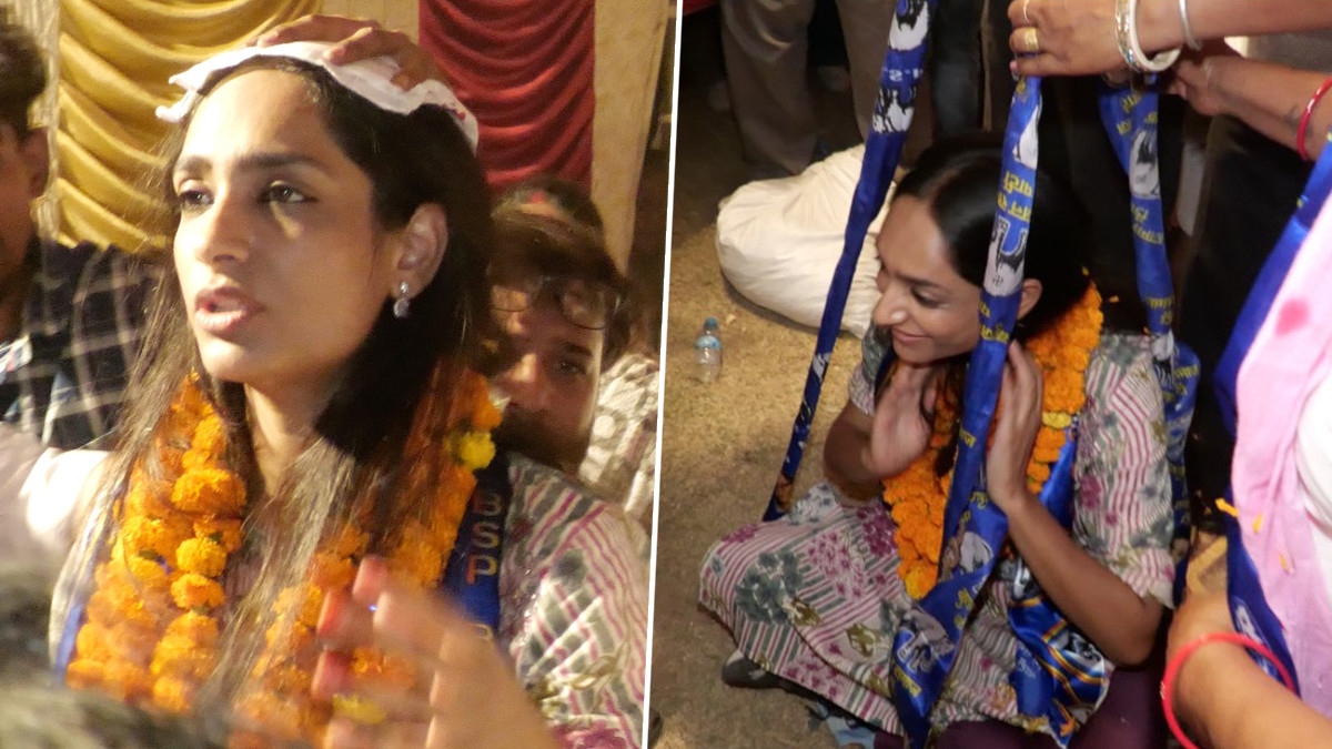 BSP Candidate Injured: எடைக்கு எடை நாணயம் வழங்கும் நிகழ்வில் சோகம்; இளம் பெண் வேட்பாளரின் தலையில் விழுந்த தராசு.!