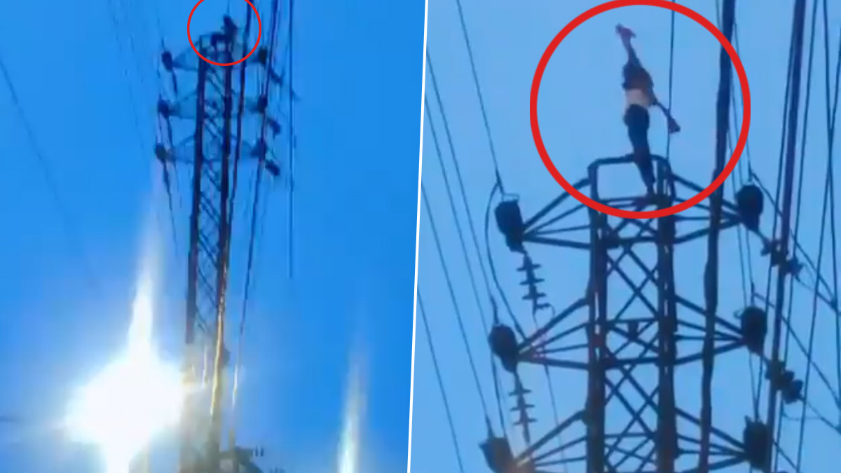 Intoxicated Youth Climbed Electric Pole: குடிபோதையில் மின்கம்பத்தில் ஏறி ரகளை செய்த வாலிபர்; பொதுமக்கள் அச்சம்..!