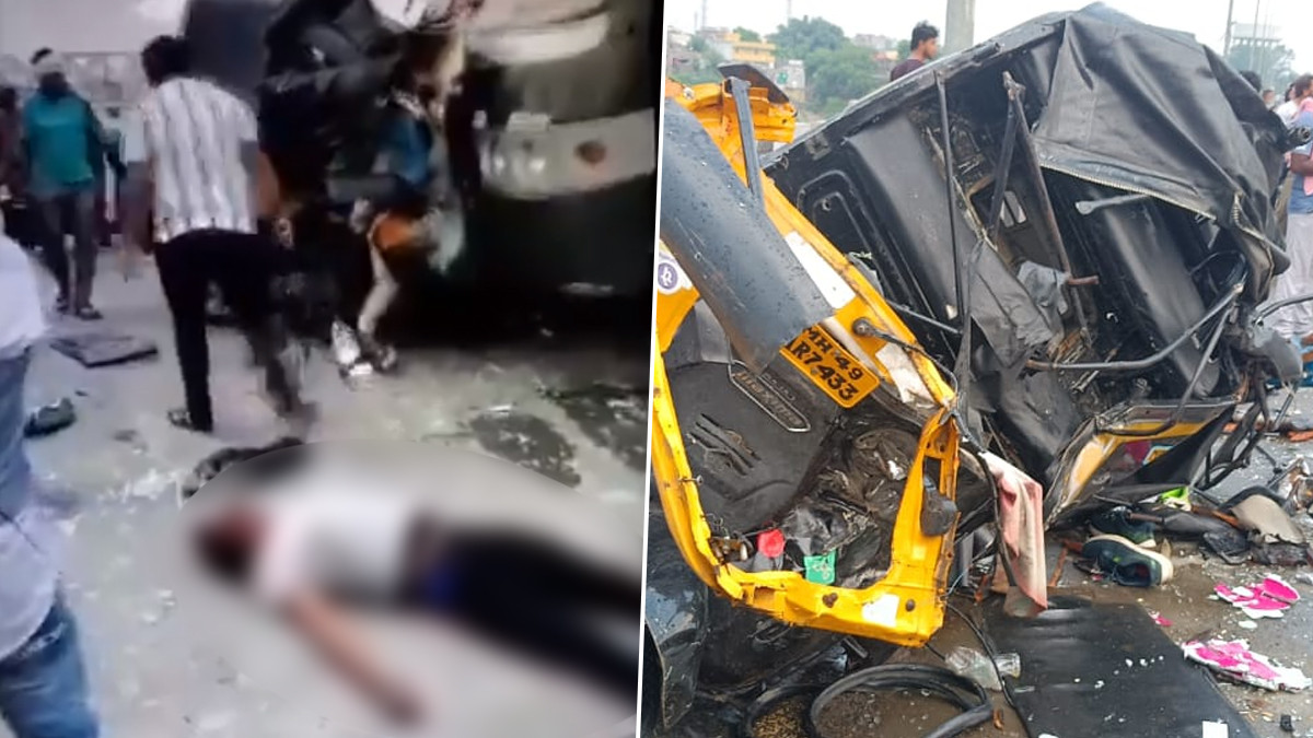 Auto-Bus Accident: ஆட்டோ மீது பேருந்து மோதியதில் 2 ராணுவ வீரர்கள் பலி..! ஆட்டோ ஓட்டுநர் உட்பட 7 பேர் படுகாயம்..!