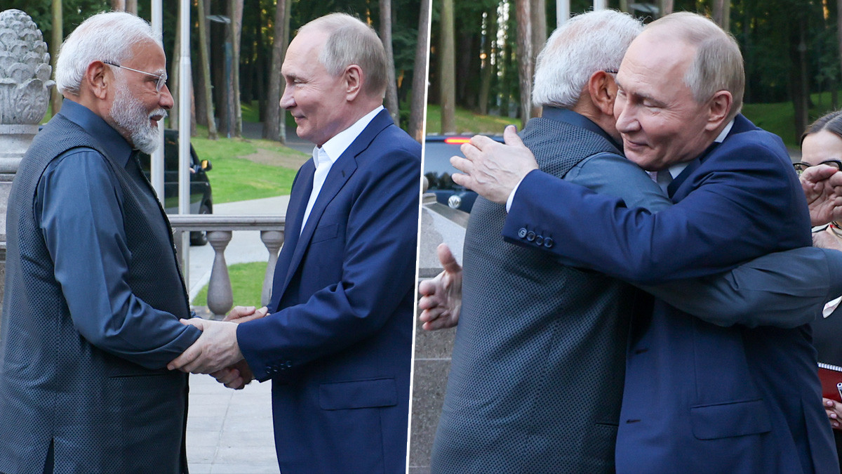 PM Modi Russia Visit: ரஷியா சென்றடைந்த பிரதமர் நரேந்திர மோடி; உற்சாக வரவேற்பு கொடுத்த அதிபர் விளாடிமிர் புதின்.!