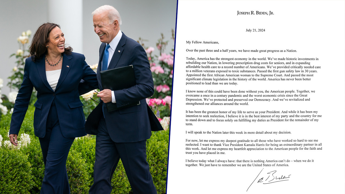 US President Election 2024: அமெரிக்க அதிபர் தேர்தலில் இருந்து விலகிய ஜோ.. அதிபர் வேட்பாளராக கமலா ஹாரிஸ்..!