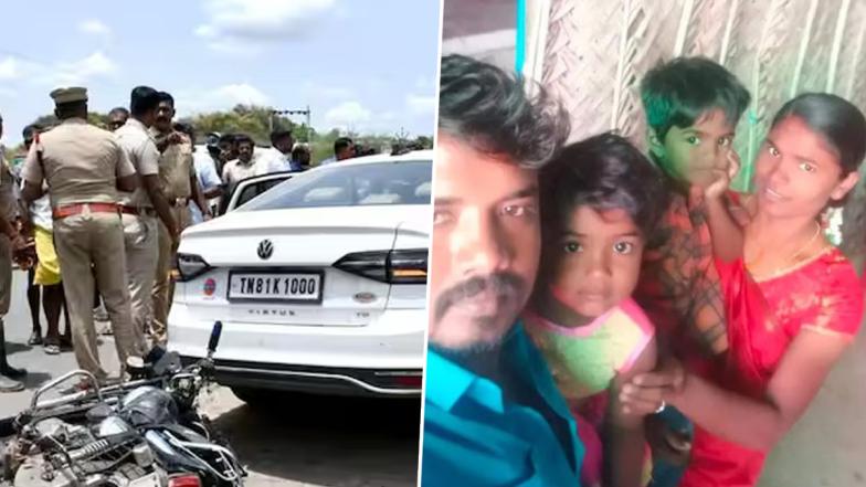 Dindigul Accident: தொழிலதிபரின் கார் மோதி ஒரே குடும்பத்தை சேர்ந்த 5 பேர் துள்ளத்துடிக்க பலி; திண்டுக்கல்லில் பயங்கரம்.!