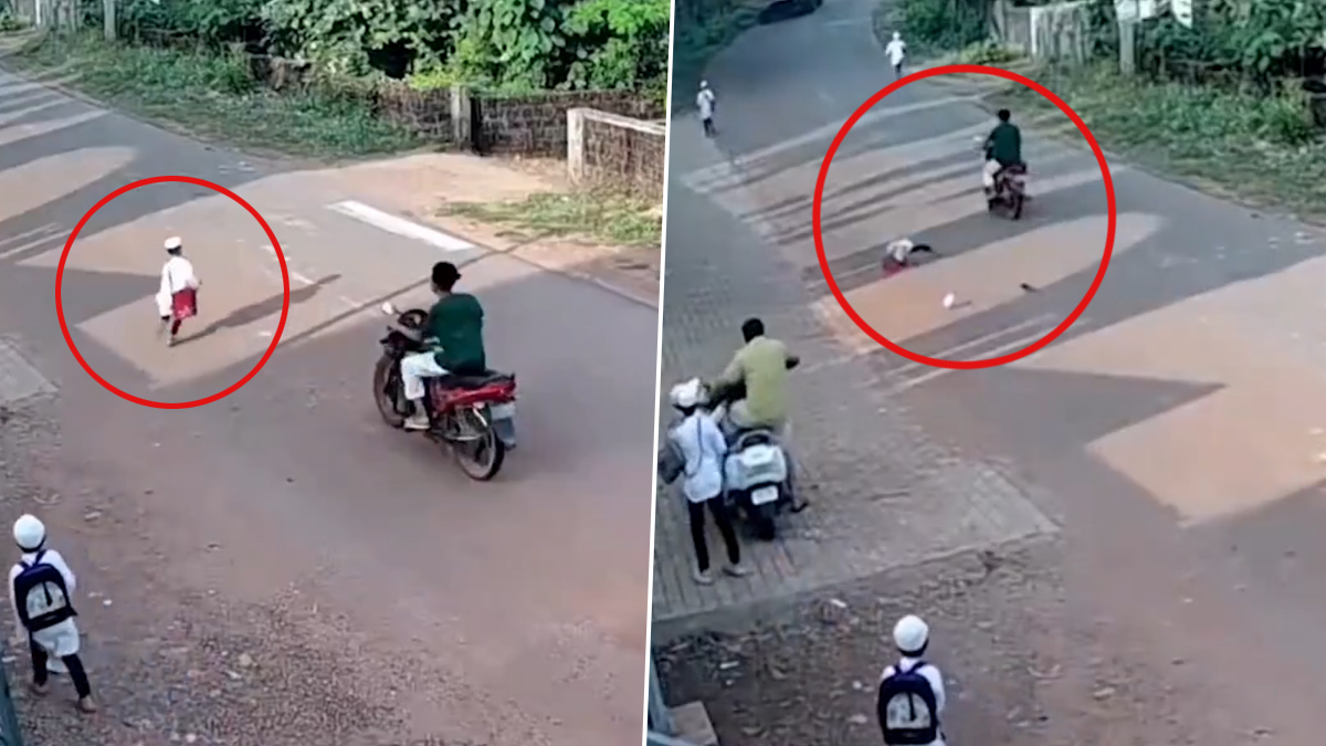 Road Accident: திடீரென சாலையை கடந்த பள்ளி மாணவர், பைக் மோதி படுகாயம்.. நெஞ்சை பதறவைக்கும் காணொளி..!