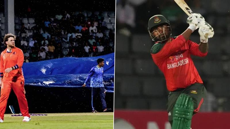 BAN Vs NED 3rd T20I: மழையால் ஆட்டம் பாதியில் ரத்து.. நெதர்லாந்திற்கு எதிரான டி20 தொடரை 2-0 என கைப்பற்றியது வங்கதேசம்..!